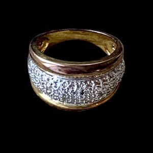 925 Paved Silver Rose Gold Plated Band Unisex Ring Mens Women’s Ring Jewelry